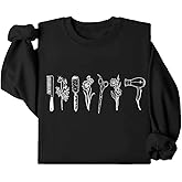Minimalist Hairstylist Sweatshirt, Hair Stylist Sweatshirt, Unisex Wildflower Hairdresser Hair Therapist Sweatshirt