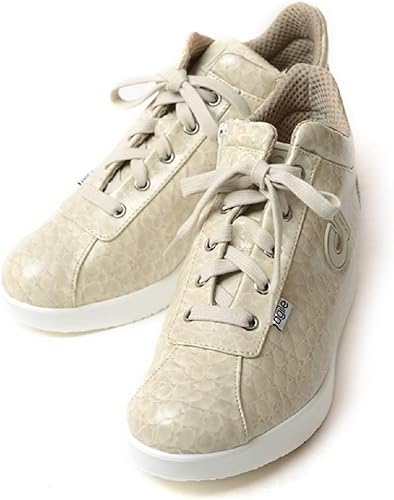 Amazon アージレ バイ ルコライン 靴 スニーカー Baby Croco ベビークロコ アイボリー色 ホワイトソール Agile 112ivwh サイドファスナー付き スニーカー