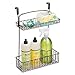 mDesign Steel Over Cabinet Kitchen Storage Organizer Holder or Basket - Hang Over Cabinet Doors in Kitchen, Pantry, Bathroom - Holds Dish Soap, Window Cleaner - Concerto Collection - Bronze