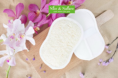 2 Exfoliating Loofah Pads for Bath, Loofah Pads for Spa and Shower, Naturally Anti-aging Most Effective Skin Firming, Cleaning and Skin Rejuvenation, Remove Stubborn Dirt and Stimulate Blood Flow - Thumbnail 4