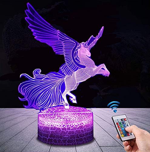 Unicorn Gift Unicorn Night Light for Kids, 3D Light lamp 16 Colors Change with Remote, Birthday Gifts for Girls Party Decoration (Unicorn4)