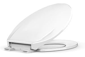 GAOMON Toilet Seat Elongated,Toilet Seat with Quick-Release And Quick-Attach, Plastic Toilet Seat with Soft Close,Easy Install and Clean - White