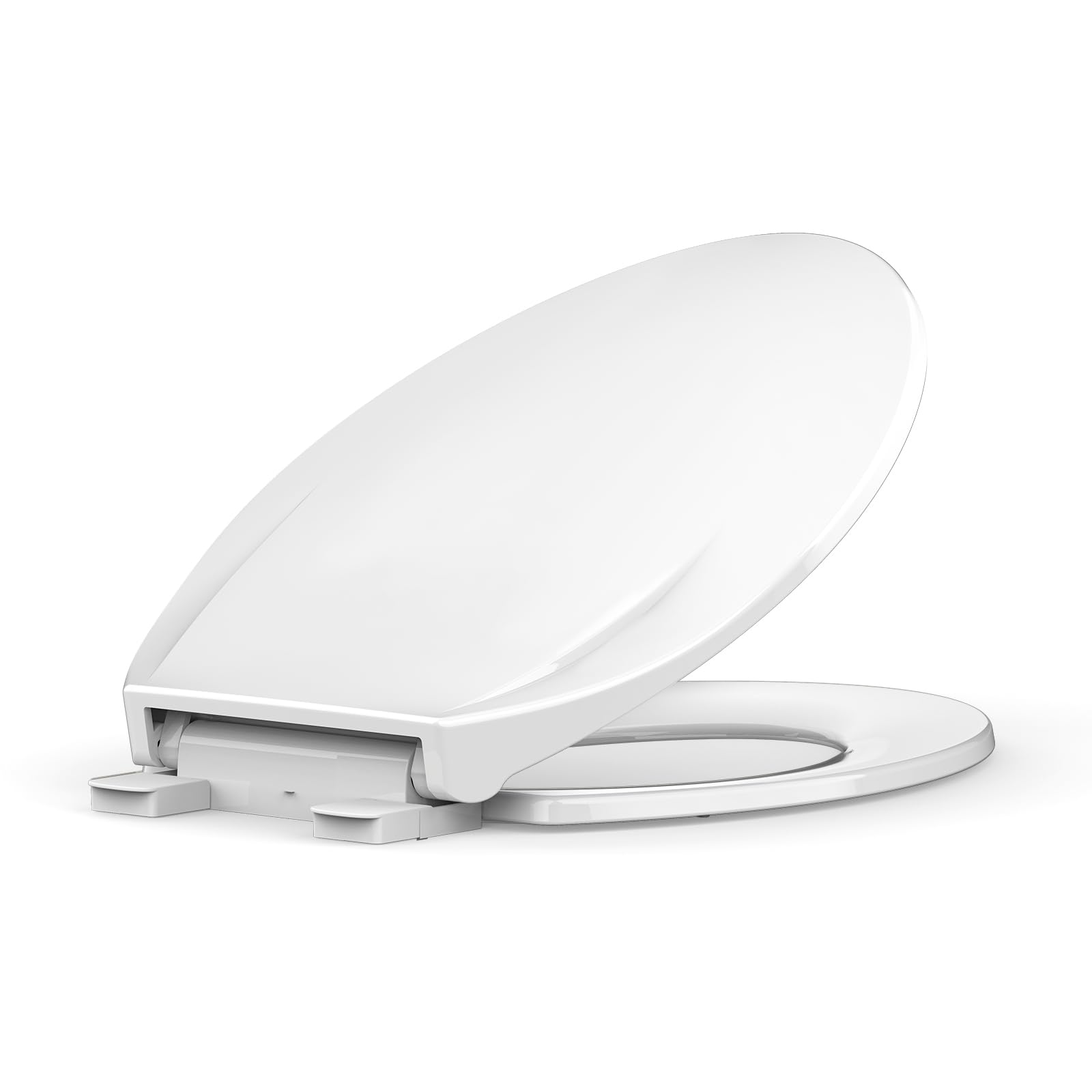 Photo 1 of Toilet Seat Elongated,Toilet Seat with Quick-Release And Quick-Attach, Plastic Toilet Seat with Soft Close,Easy Install and Clean - White
