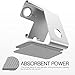 ZVE Universal 2 in 1 Aluminium Desktop Charging Stand for iWatch, Smartphone and Tablets Up to 12.9-Inch - Silver Stand with 38mm case
