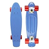 Mayhem Penny Style Skateboard, Blue/Red