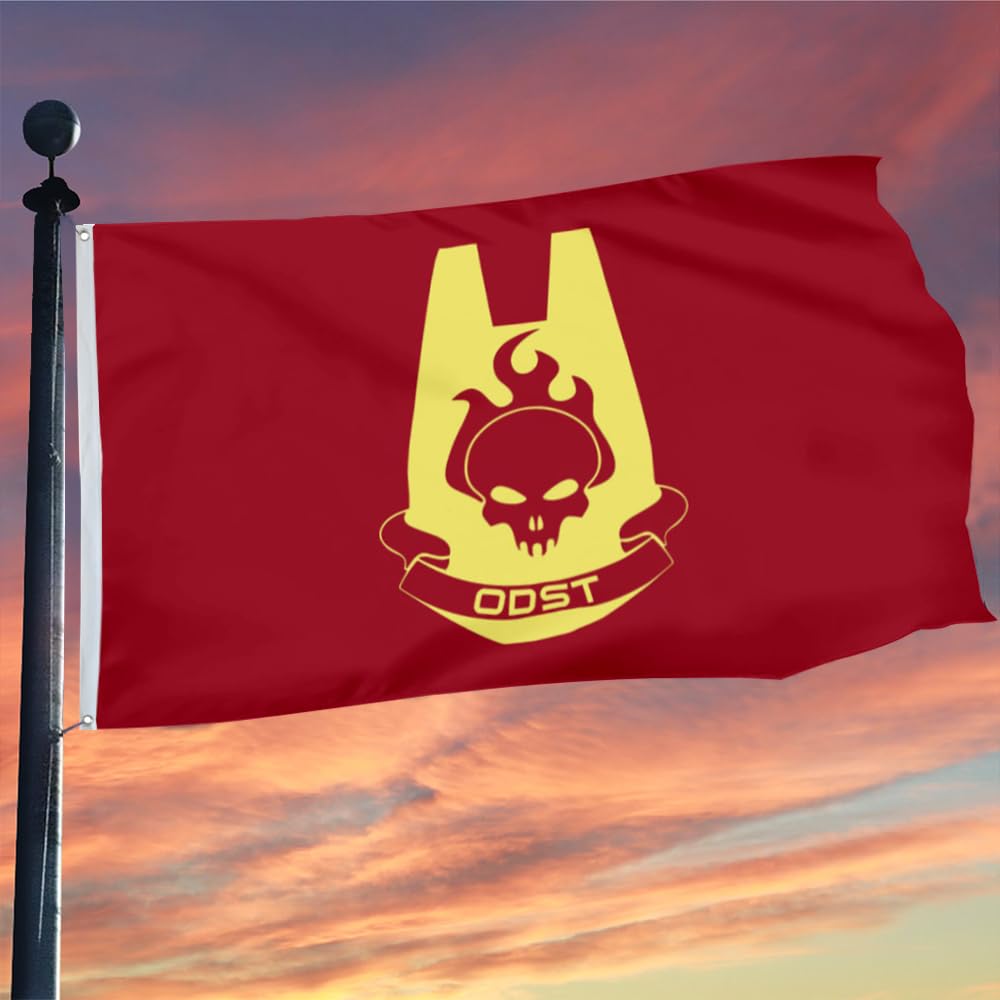 Cayyon Fastbull Orbital Drop Shock Troopers ODST Flag 3x5ft red Banner