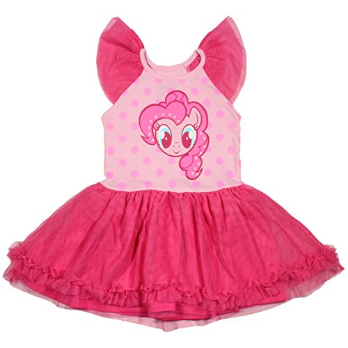 My Little Pony Girls' Pinky Pie Tulle Costume Dress, Light Pink/Hot Pink, Large/6X