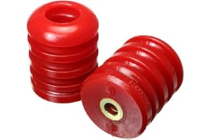 KARPARTS360 Energy Suspension Bump Stops | Made Of Polyurethane | Red | Progressive Rate Design | Sold As 2 Per Pack