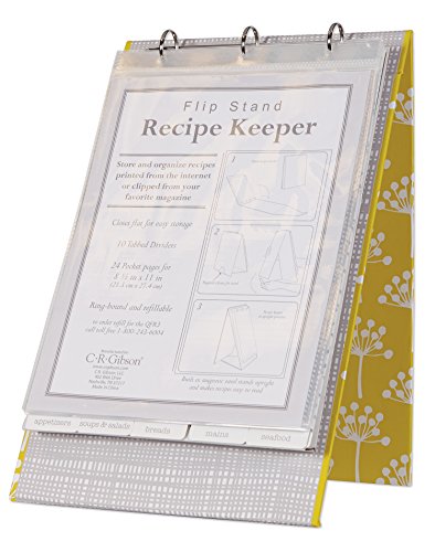 C.R. Gibson Vertical Recipe Keeper Flip Stand by Lotta Jansdotter, Fresh
