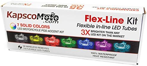 KapscoMoto Motorcycle 7 Color LED Light Kit Flex-Line Kit For Honda VTX 1800 TYPE C R S N F T RETRO