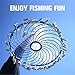 uramiracle Magic Fishing Net Finefish Aluminum Ring Fishing Cast Net 10ft Dia, Monofilament Thread Throwing Net for Saltwater/Freshwater Fishing - Assembled
