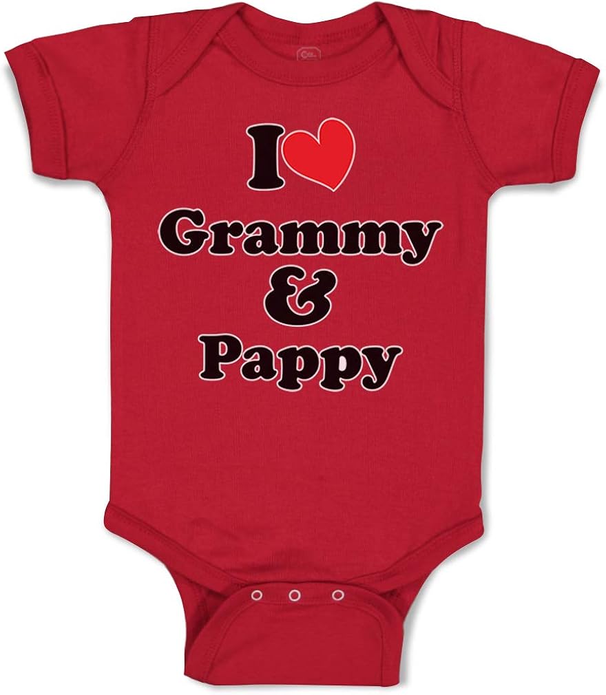 Amazon Com Custom Baby Bodysuit I Love My Grammy And Pappy Grandparents Boy Girl Clothes Clothing