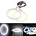 100MM Car Light LED Chips 72SMD Angel Eyes Halo Ring Headlight Warning Lamps 12V with Shell (white) 1 Pair