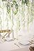 Ling's moment Artificial Greenery Foliage Garland 5.5FT, Real Touch 21pcs Mixed Plastic Hanging Basket Plants Vine Curtain - Eucalyptus Willow Fern Wisteria, for Wedding Backdrop, Mantel, Tablescape