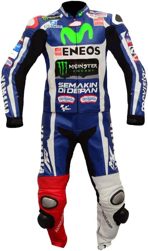Yamaha Mens Motorbike Leather Suit – Motorcycle Racing CE Protection Armour Biker Suit– Custom Made