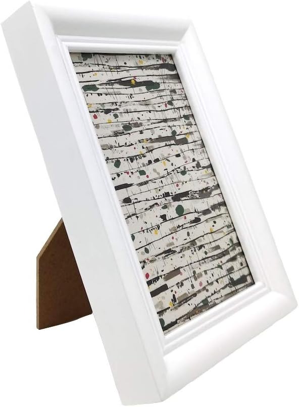 Picture Frames Fits Photo 3.5x5 with Solid Wood White