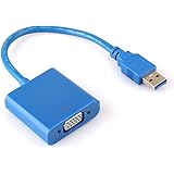 Yizhet USB 3.0 to VGA Adapter, USB to VGA Video Graphic Card Display External Cable Adapter for PC Laptop Windows 10, Windows 8.1, Windows 8, Windows 7, Windows XP, etc