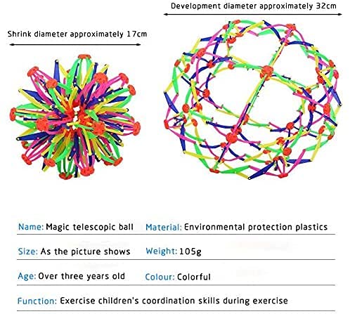 Expandable Magic Ball - Colorful Inflatable Yoga & Breathing Ball, Stress Reliever for Boys & Girls