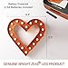 Bright Zeal 12 Inch Large Bronze LED Light Up Heart Marquee Heart with Lights and Timer - Lighted Heart Wall Decorations For Living Room - Outdoor Heart Light Up Sign Wedding Decorations For Tables