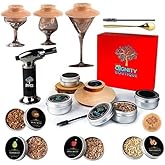 Dignity Boutique Cocktail Smoker Kit – Premium Old Fashioned Cocktail Kit Whiskey Smoker Kit Includes 4 Wood Chips, Torch, Cover – Smoking Accessories Bourbon Gifts for Men
