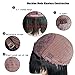 Brazilian Human Hair Bob Wigs with Bangs Yaki Machine Made Glueless Short Wigs with Wood comb and Wig Cap (12 Inch, Natural Color） (#1 jet black)