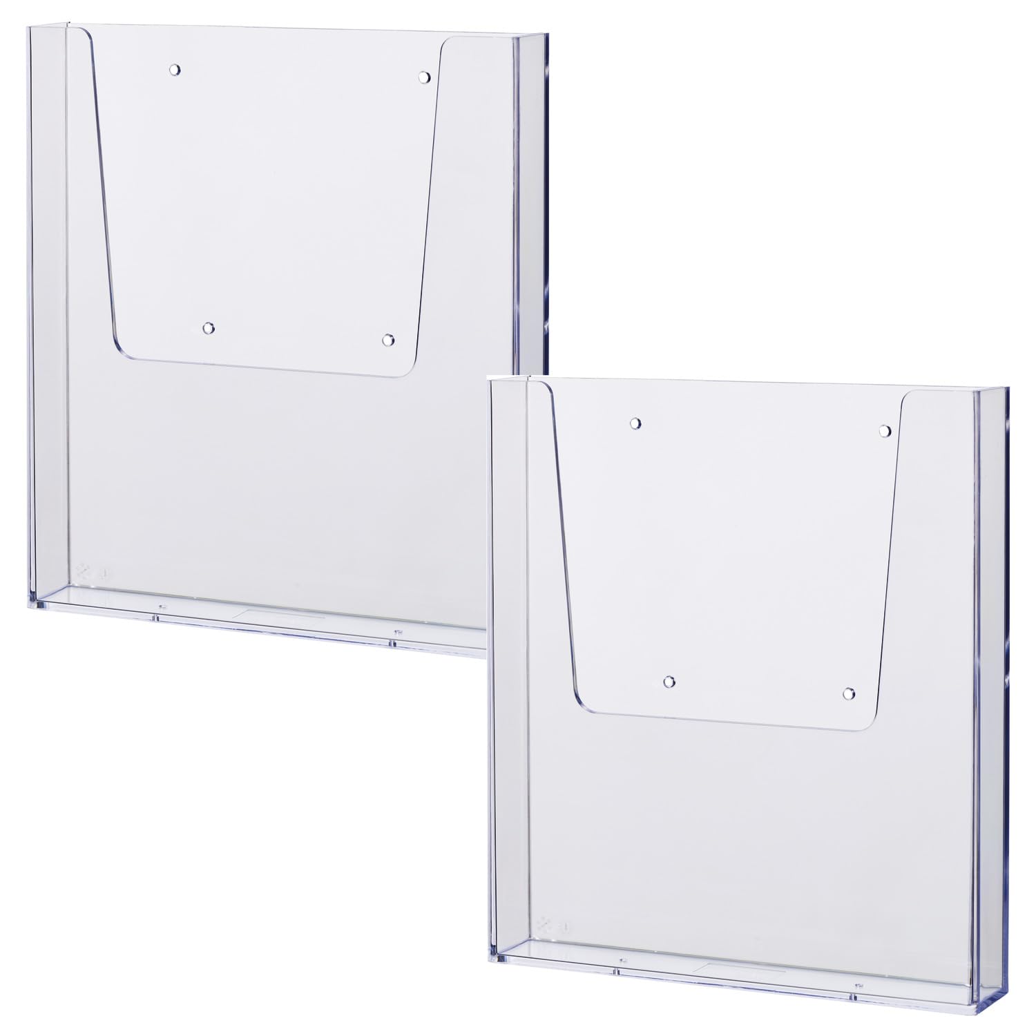 Helit H2350202-2 Brochure Holder Wand the Help Wall DIN A4 Pack of 2 Transparent