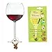 Hraindrop 24-Pieces Wine Glass Charms - Christmas Themed Wine Glass Markers, Wine Glass Tags, Drink Markers, Wine Favors, Assorted Colors