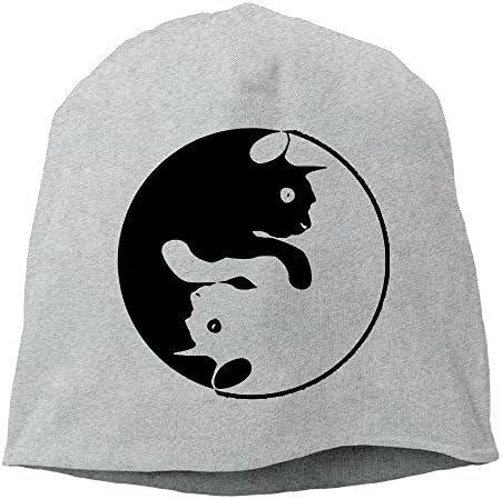 HNJI0JIAA Cool Unisex-Adult Cat Yang - Yin Yang Kittens Philosophy Autumn Caps Ash