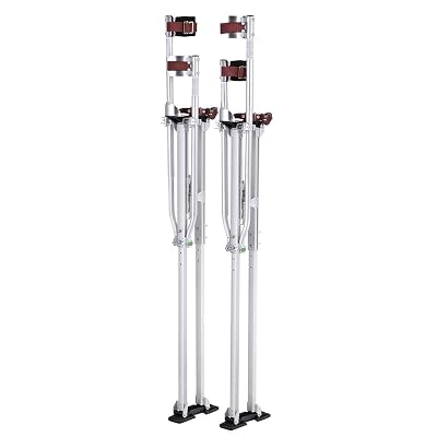 LEORX 2Pcs Adjustable Black Drywall Stilt Foot Straps with Thick LEORX 2Pcs Adjustable Black Drywall Stilt Foot Straps with Thick