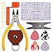 Guitar Repairing Tool Kit(26PCS) Wire Plier,String Organizer,Fingerboard Protector,Hex Wrenches, Files, String Ruler Action Ruler, Spanner Wrench,Bridge Pins for Guitar Ukulele Bass Mandolin Banjo