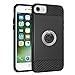 iPhone 7 Case,IWAVION Hybrid Dual Layer Soft TPU and Hard Armor Rugged Cover Heavy Duty Shockproof Anti-Scratch Case with 360 Degree Rotating Ring Grip Holder Kickstand for Apple iPhone 7 4.7