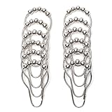 ABrand Shower Curtain Hooks Rings 100% Stainless Steel Polished Chrome Set of 12
