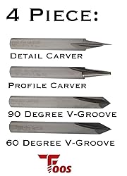 FOOS - Engraving CNC Wood Carving Router Bit Set