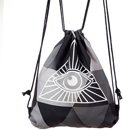 Lady Donovan - Bag Stringbag cord Gym Bag bag Jute Turnbeutel polyester - triangle