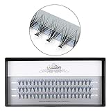 LASHVIEW 0.10mm 10 Root 8mm Short Knot-free Soft Individual Rapid Cluster Eye Lashes Grafting False Eyelashes Individual False Eyelashes Natural Long Mink Fake Eyelashes Extension Handmade