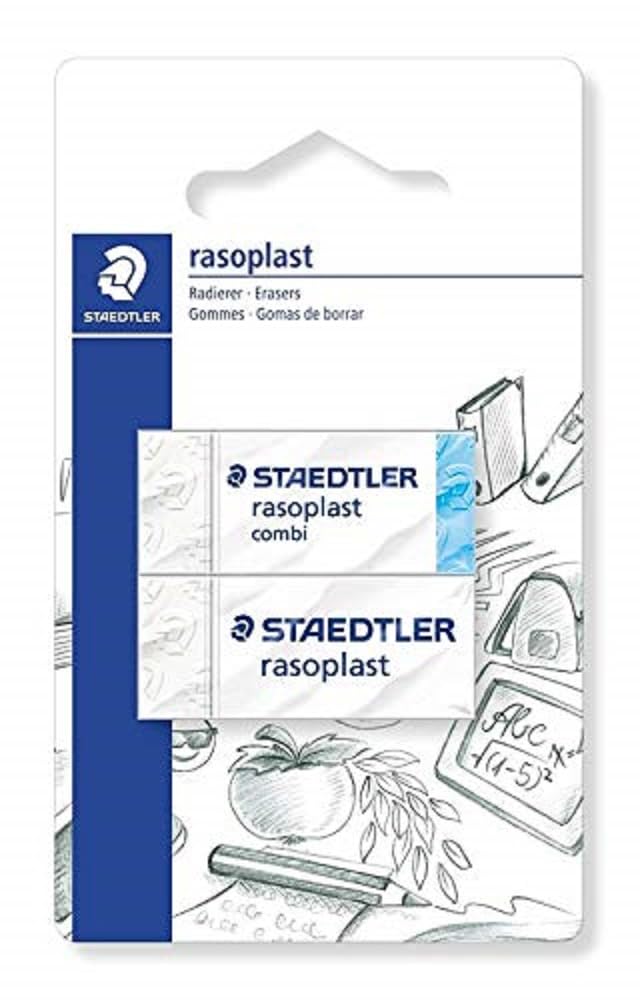 Staedtler 526-S BK2D Eraser Blister Card with 1 x Rasoplast