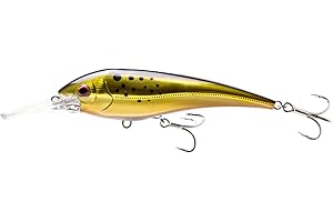 Nomad Design DTX Minnow with Patented Autotune System - Distressed Baitfish Swimming Action, BKK Diablo