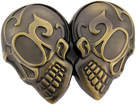 Antique Bronze Skull Belt Buckle (Brand New)