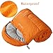 FARLAND Mummy Sleeping Bag with Compression Sack,20 Degrees ℉,Portable and Lightweight for 3-4 Season Camping, Hiking,Waterproof, Traveling, Backpacking and Outdoor (Orange/Right Zipper, Rectangular)