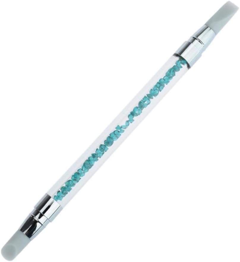 Wenini Nail Art Brush Silicone UV Gel Nail Art Brush Set Painting Moulding Pen Modeling (Bule)