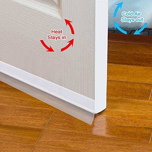 Warckon Door Weather Stripping,Silicone Seal Strip Adhesive for Doors and Windows Insulation