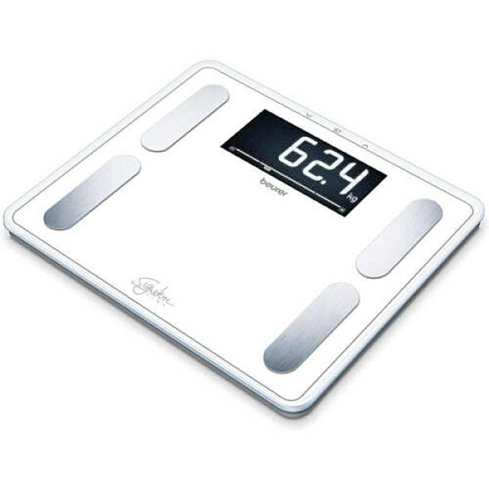 Beurer BF410 Signature Line Body Analysis Scale Bathroom Scale - White | Precise full-body analysis | BMI calculation | XXL standing area | XXL digital display | 200kg weight capacity