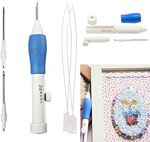 Hindom Magic Embroidery Pen Punch Needle Kit Stitching Craft Tool for Embroidery Knitting Threaders DIY Sewing