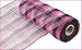 10 inch x 30 feet Deco Poly Mesh Ribbon - Black, Silver, Hot Pink Metallic Plaid Mesh