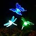 OxyLED Solar Garden Lights, 3 Pack Solar Stake Light Hummingbird Butterfly Dragonfly, Solar Powered Pathway Lights, Multi-Color Changing LED Lights, Outdoor Lighting for Garden/Patio/Lawn