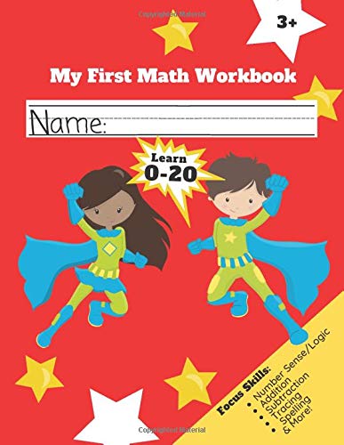 my first math workbook superhero numbers for kids 3 6 fleming kay 9798637097821 amazon com books