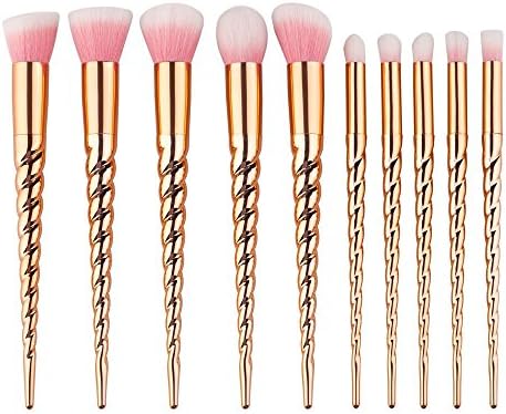 Firming 10PCS Unique Unicorn Makeup Brushes Set Practical and Professional Cosmetic Tools Kit Rose Gold