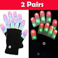 MeiGuiSha Multicolor Led Gloves Light-up Party LED Party Supplies Gloves,Dance Costumes