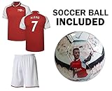 Kit bag ALEXIS #7 Jersey + Soccer Ball Youth sizes - Red Kids Soccer Jersey + Shorts + Alexis Sánchez A #7 Size 5 Ball