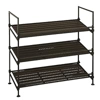 Neu Home Espresso 3 Tier Utility Shoe Rack Storage - No Tool Assembly